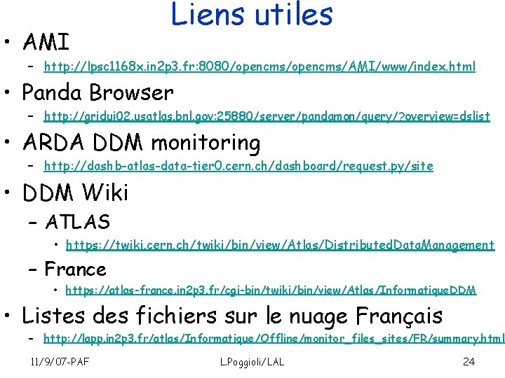  • AMI Liens utiles – http: //lpsc 1168 x. in 2 p 3.