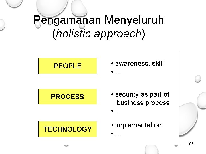 Pengamanan Menyeluruh (holistic approach) 53 