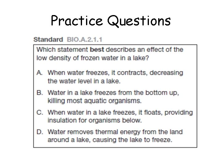 Practice Questions 