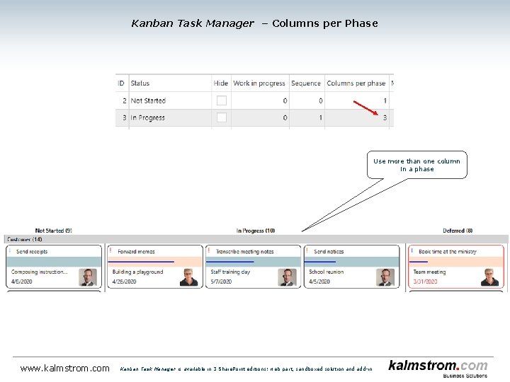Kanban Task Manager ‒ Columns per Phase Use more than one column in a