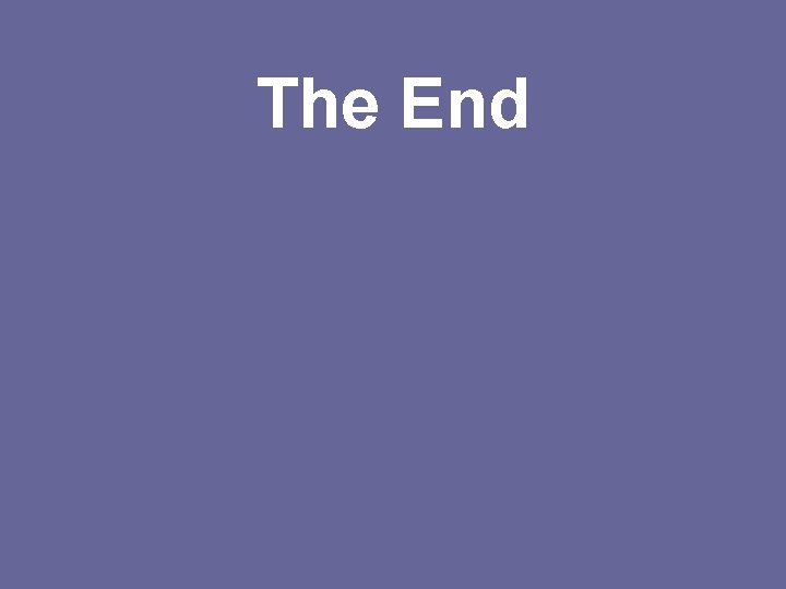 The End 