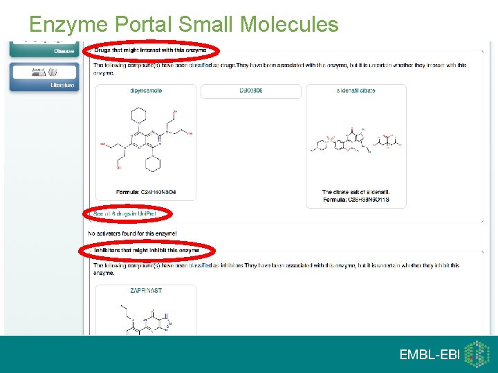 Enzyme Portal Small Molecules 