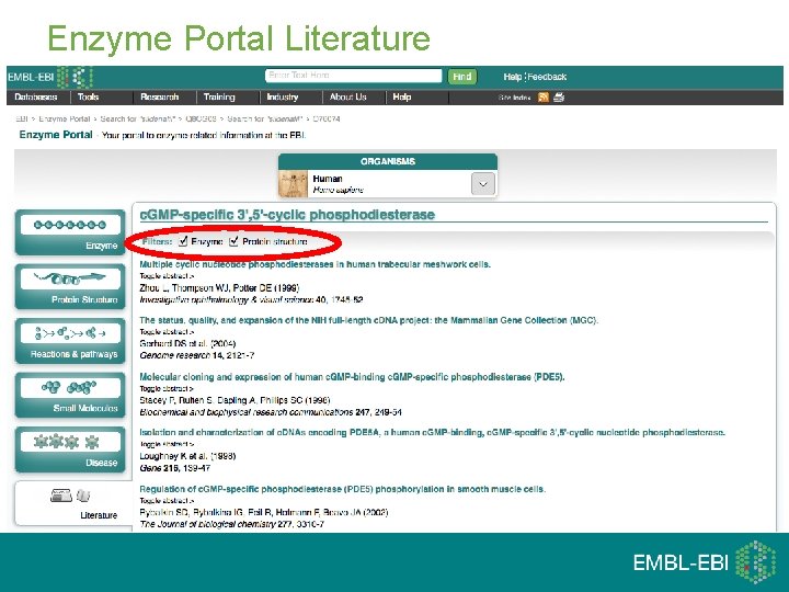 Enzyme Portal Literature 