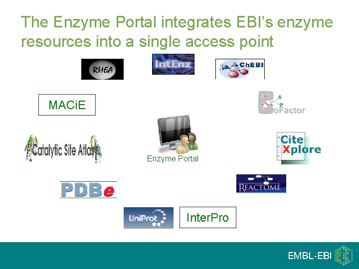 The Enzyme Portal integrates EBI’s enzyme resources into a single access point MACi. E