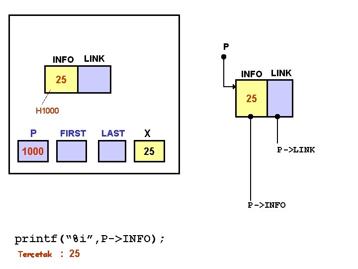 P INFO LINK 25 25 H 1000 P FIRST 1000 LAST X 25 P->LINK