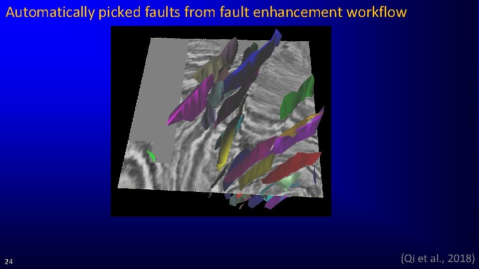 Automatically picked faults from fault enhancement workflow 24 (Qi et al. , 2018) 