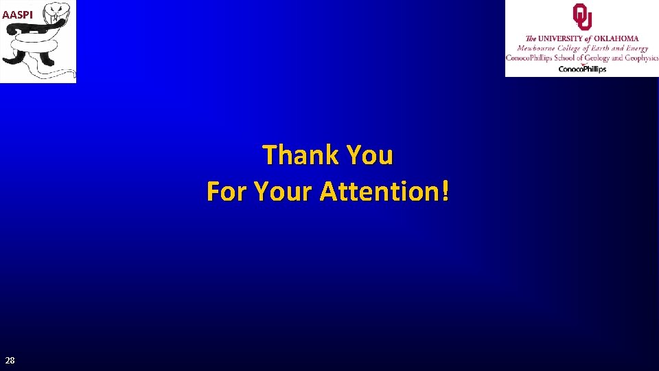 AASPI Thank You For Your Attention! 28 