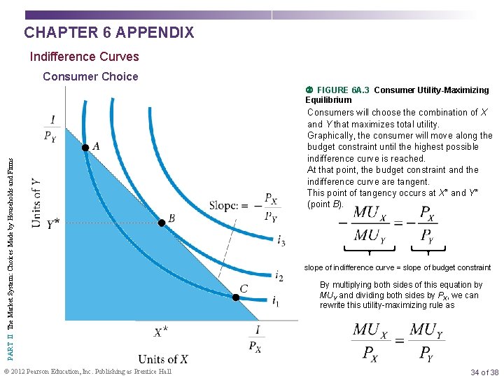 CHAPTER 6 APPENDIX Indifference Curves Consumer Choice PART II The Market System: Choices Made