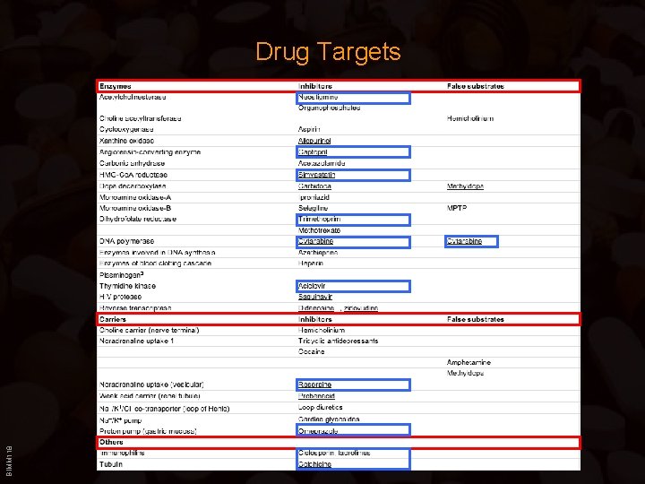 BIMM 118 Drug Targets 