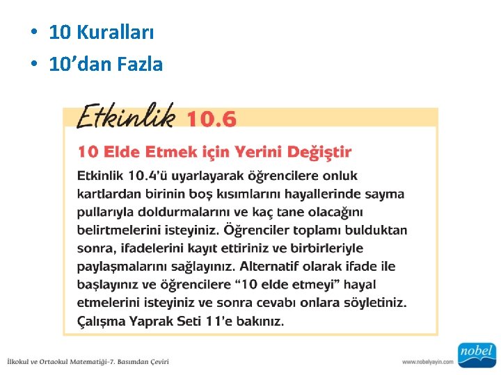  • 10 Kuralları • 10’dan Fazla 