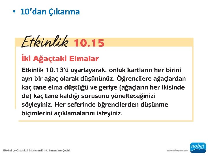  • 10’dan Çıkarma 