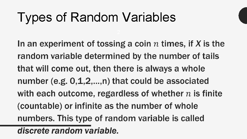 Types of Random Variables 2 • 