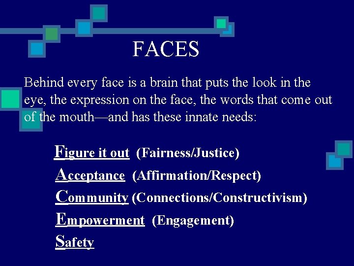 FACES Behind every face is a brain that puts the look in the eye,