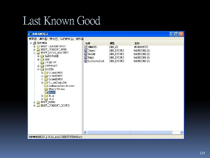 Last Known Good 122 