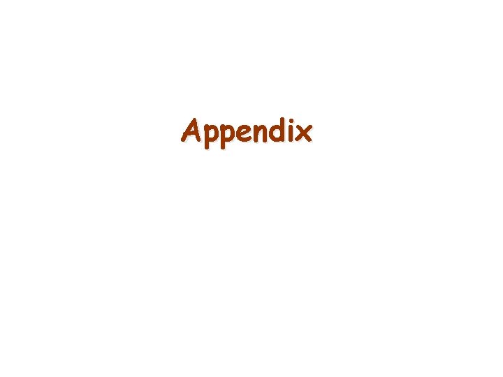 Appendix 