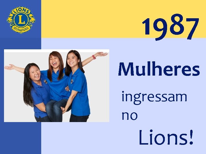 1987 Mulheres ingressam no Lions! 