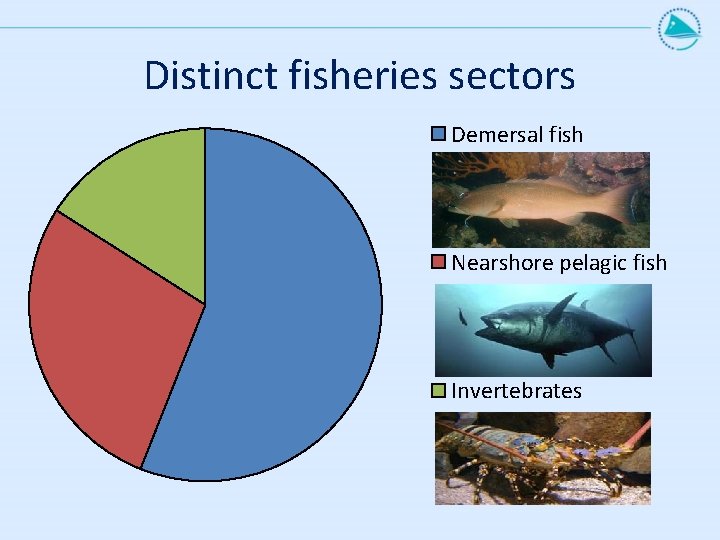 Distinct fisheries sectors Demersal fish Nearshore pelagic fish Invertebrates 