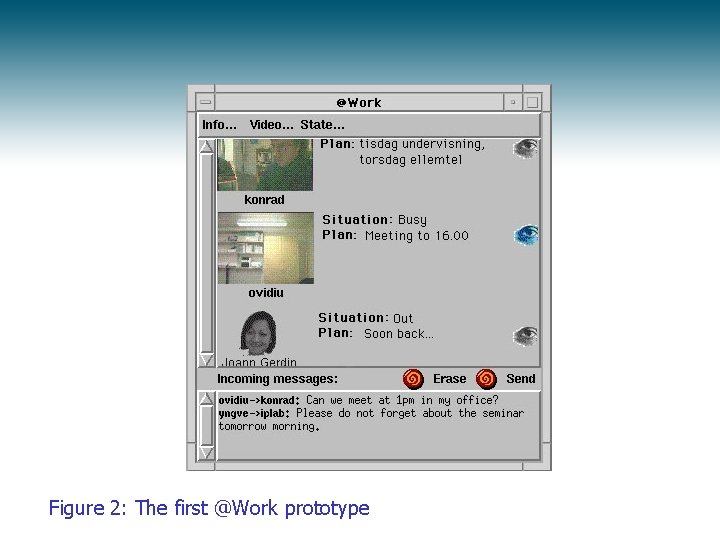 Figure 2: The first @Work prototype 