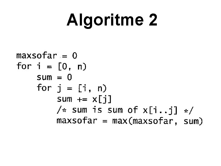 Algoritme 2 