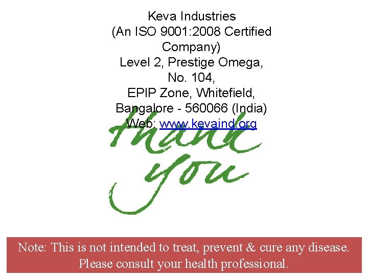 Keva Industries (An ISO 9001: 2008 Certified Company) Level 2, Prestige Omega, No. 104,