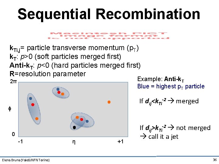 Sequential Recombination k. Ti, j= particle transverse momentum (p. T) k. T: p>0 (soft