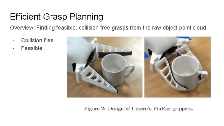 Efficient Grasp Planning Overview: Finding feasible, collision-free grasps from the raw object point cloud