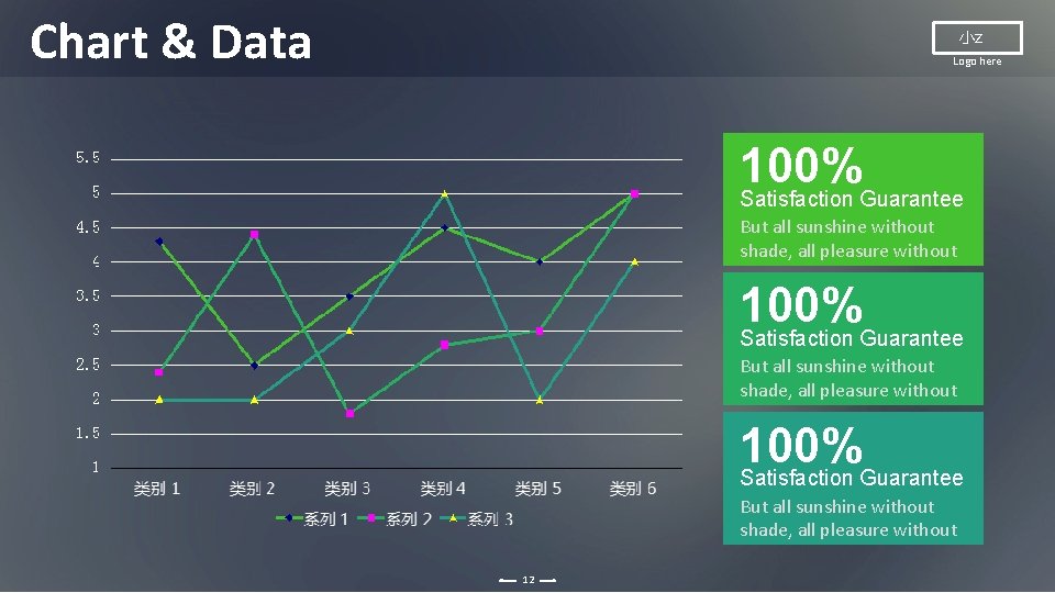 Chart & Data 小z Logo here 100% Satisfaction Guarantee But all sunshine without shade,