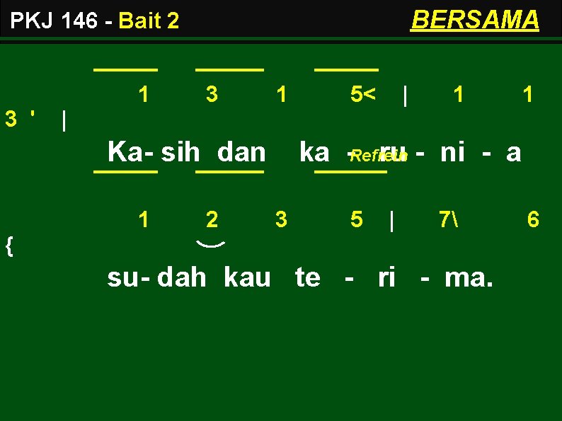 BERSAMA PKJ 146 - Bait 2 1 3 ' 3 1 5< | 1