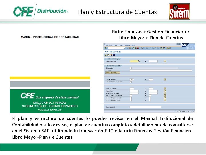 Plan y Estructura de Cuentas Ruta: Finanzas > Gestión Financiera > Libro Mayor >