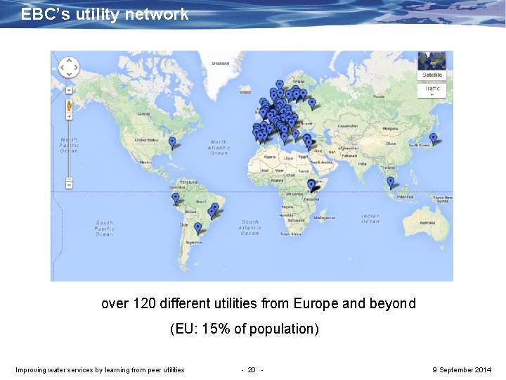 EBC’s utility network over 120 different utilities from Europe and beyond (EU: 15% of