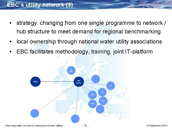 EBC’s utility network (3) • strategy: changing from one single programme to network /