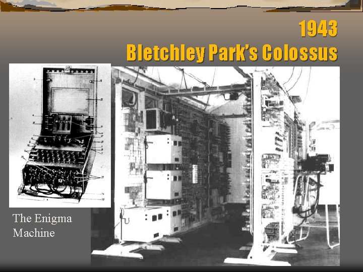1943 Bletchley Park’s Colossus The Enigma Machine 