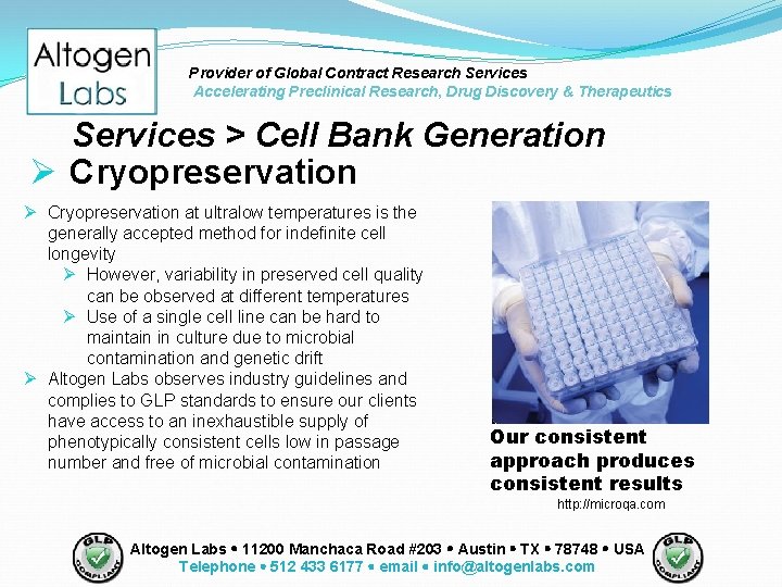 Provider of Global Contract Research Services Accelerating Preclinical Research, Drug Discovery & Therapeutics Services