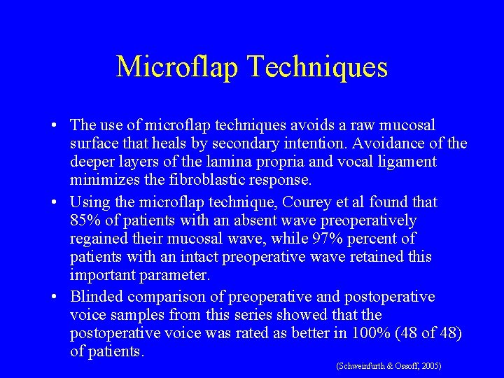 Microflap Techniques • The use of microflap techniques avoids a raw mucosal surface that