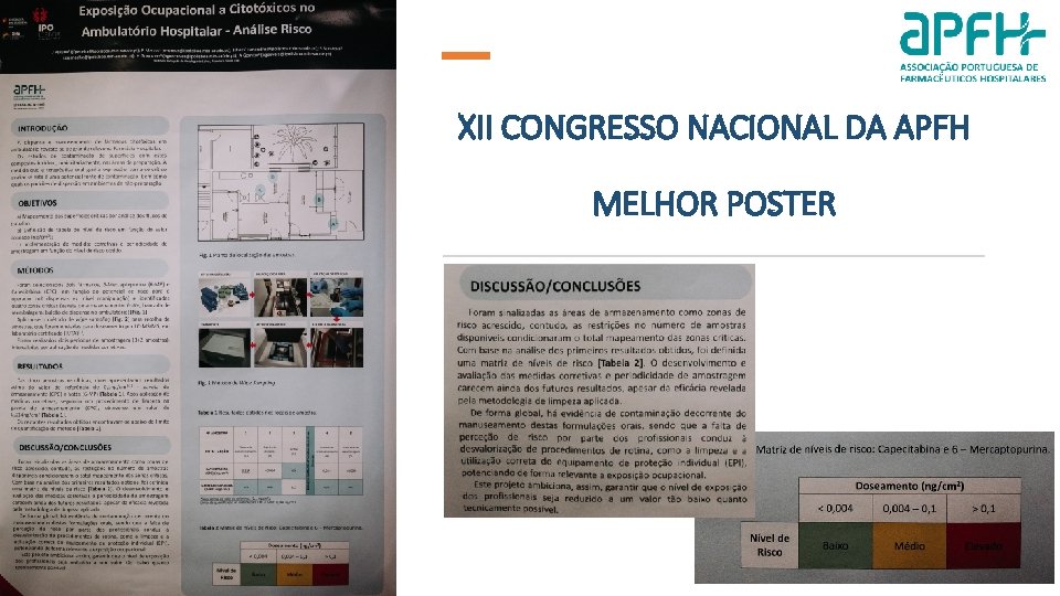 XII CONGRESSO NACIONAL DA APFH MELHOR POSTER 