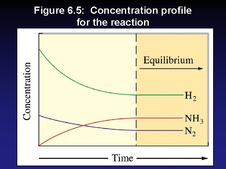 Figure 6. 5: Concentration profile for the reaction 