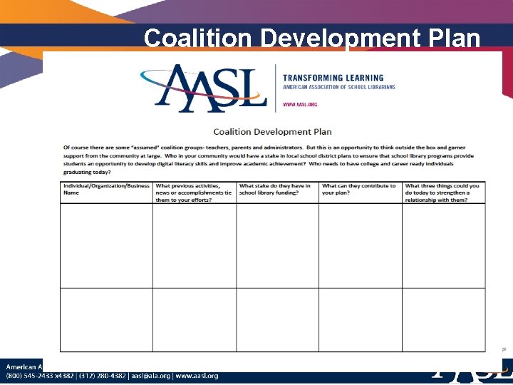 Coalition Development Plan 