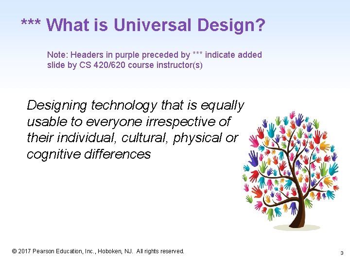 *** What is Universal Design? Note: Headers in purple preceded by *** indicate added