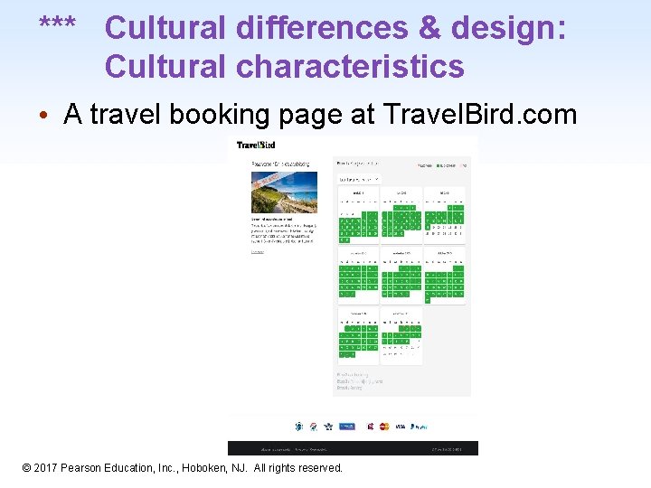 *** Cultural differences & design: Cultural characteristics • A travel booking page at Travel.
