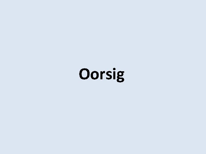 Oorsig 