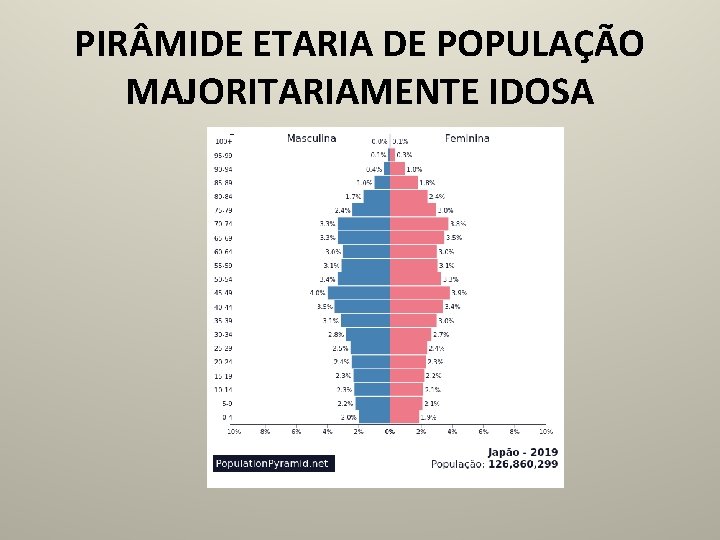 PIR MIDE ETARIA DE POPULAÇÃO MAJORITARIAMENTE IDOSA 