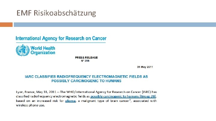 EMF Risikoabschätzung 