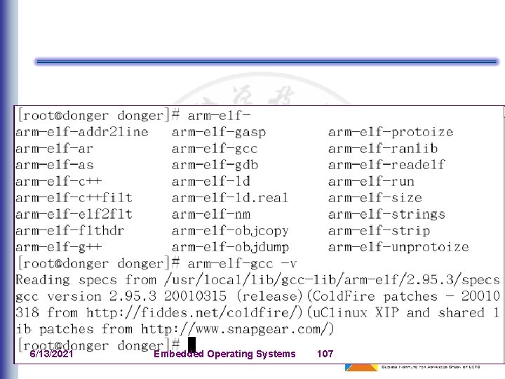 6/13/2021 Embedded Operating Systems 107 