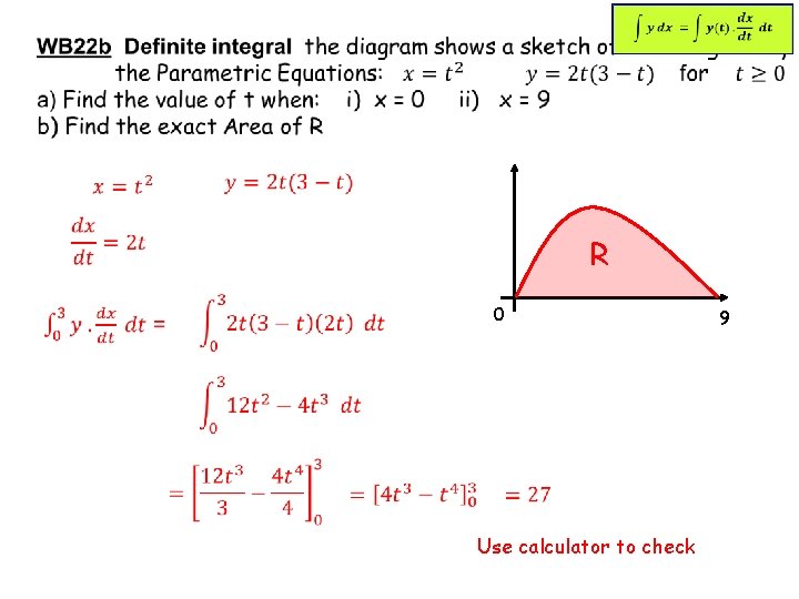 R 0 Use calculator to check 9 
