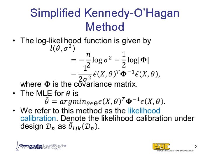 Simplified Kennedy-O’Hagan Method • 13 