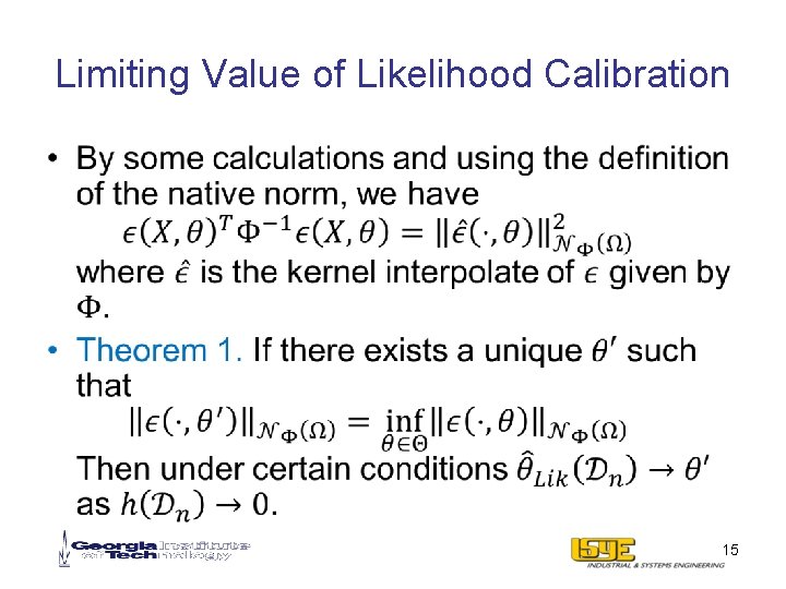 Limiting Value of Likelihood Calibration • 15 