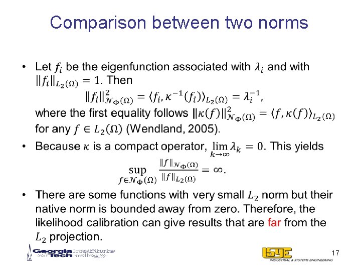 Comparison between two norms • 17 