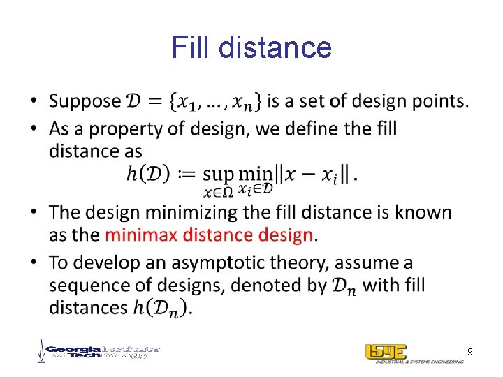 Fill distance • 9 