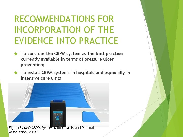 RECOMMENDATIONS FOR INCORPORATION OF THE EVIDENCE INTO PRACTICE To consider the CBPM system as