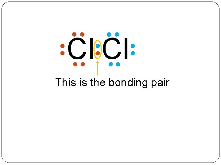 Cl Cl This is the bonding pair 